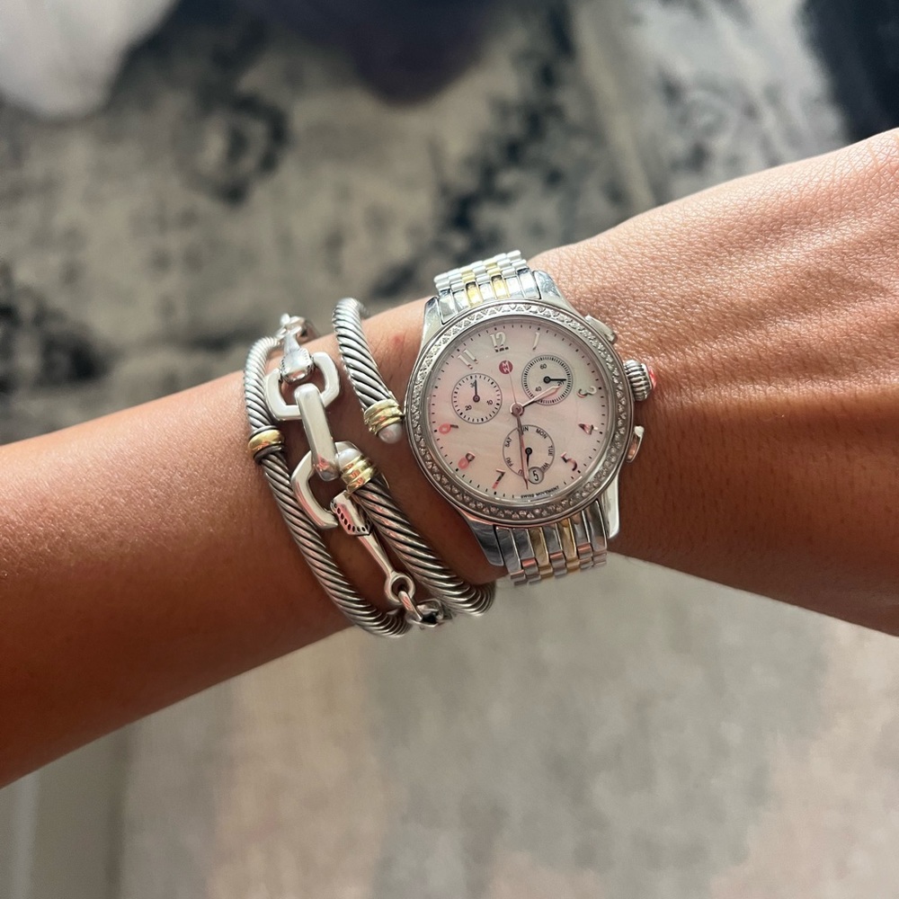 Michele watch. Gold/silver/diamonds